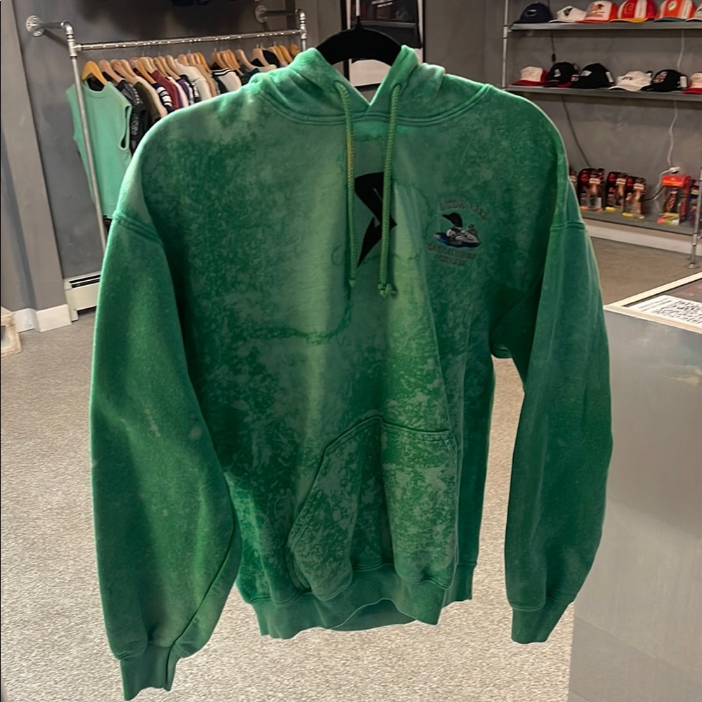 Green Bleach Print custom hoodie